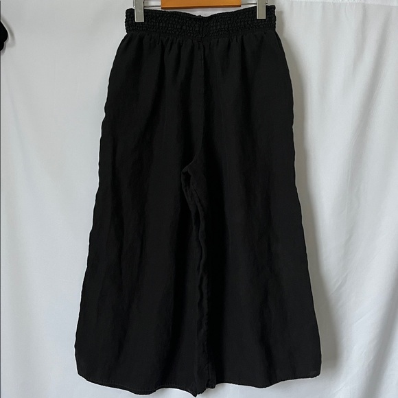 Aritzia Wilfred La Boheme Linen Wide Leg Pants Black Size Medium - Picture 11 of 13